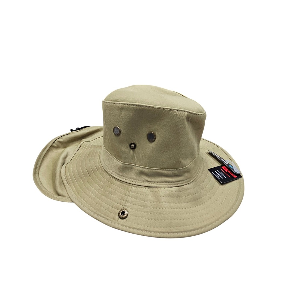 Chillmeister Bucket Hat Unisex OS Beige Sun Flap Safari Hiking Fishing Boonie